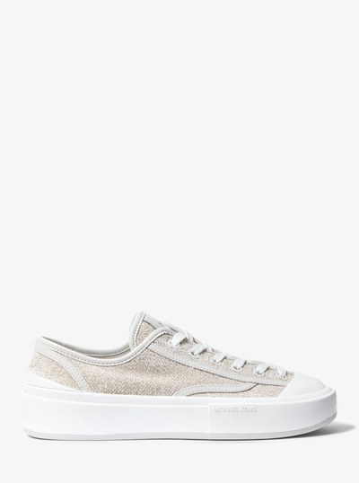 Jude Cotton Blend Sneaker in SILVER | Michael Kors