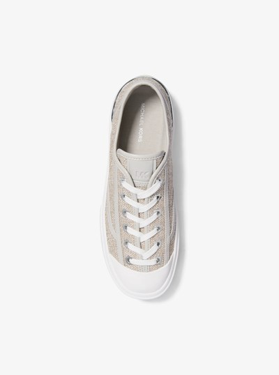 Jude Cotton Blend Sneaker in SILVER | Michael Kors