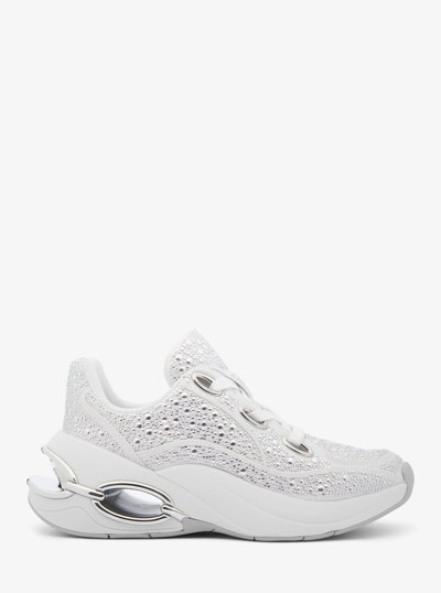 Toni Embellished Linen Blend Trainer