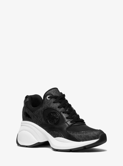 Zuma Signature Logo Trainer in BLACK | Michael Kors