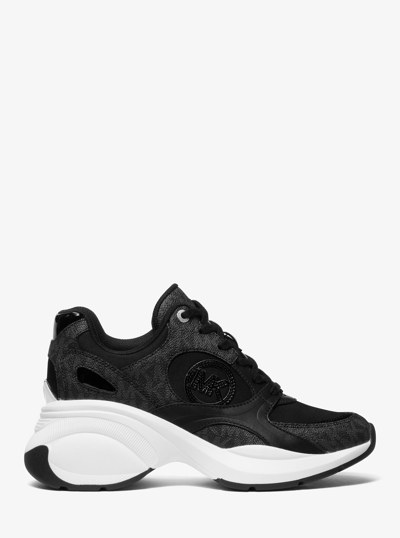 Zuma Signature Logo Trainer in BLACK | Michael Kors