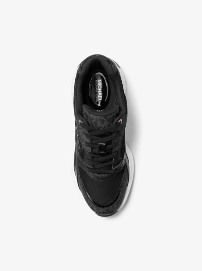 Zuma Signature Logo Trainer in BLACK | Michael Kors