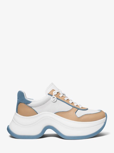 Arla Leather Trainer in CHAMBRAY | Michael Kors
