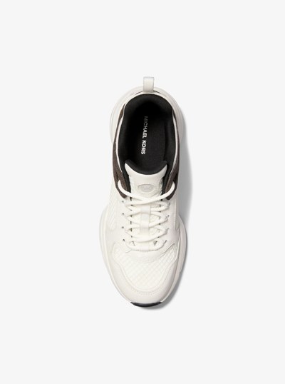 Bowie Mesh and Signature Logo Trainer in BROWN MULTI | Michael Kors