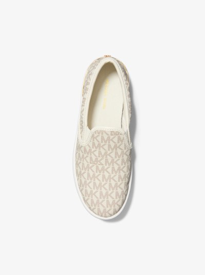 Dottie Signature Logo Platform Slip-On Sneaker in VANILLA | Michael Kors