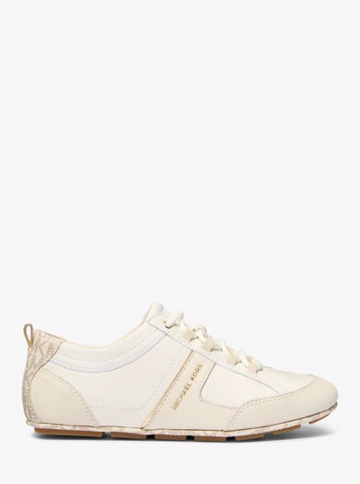Keely Leather Trainer in CREAM | Michael Kors