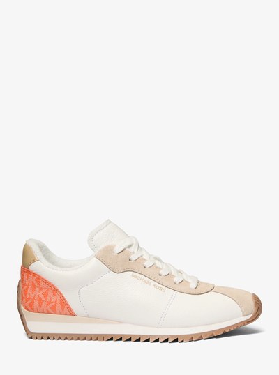 Rhodes Color-Block Leather and Signature Logo Trainer in MIMOSA | Michael Kors