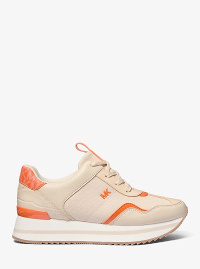 Raina Mixed-Media Trainer in MIMOSA | Michael Kors