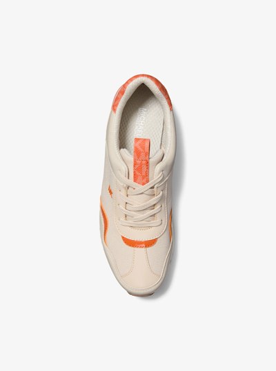 Raina Mixed-Media Trainer in MIMOSA | Michael Kors