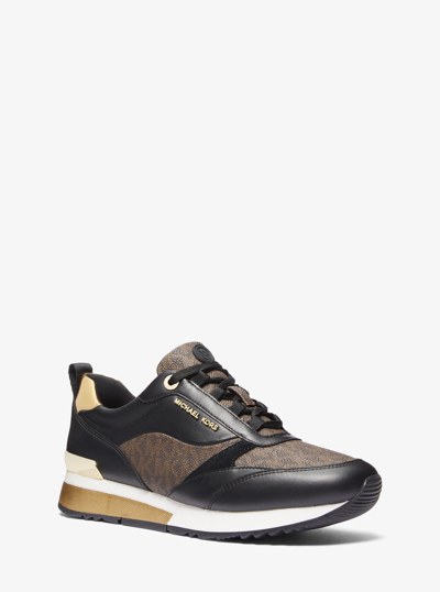 Allie Stride Logo and Leather Trainer