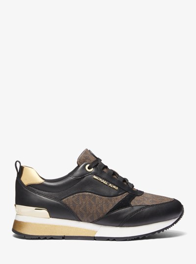 Allie Stride Logo and Leather Trainer
