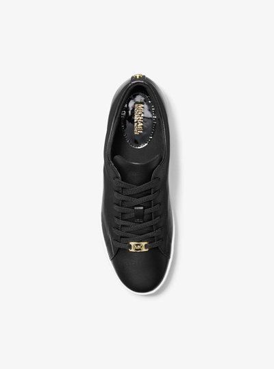 Keaton Leather Sneaker in BLACK | Michael Kors