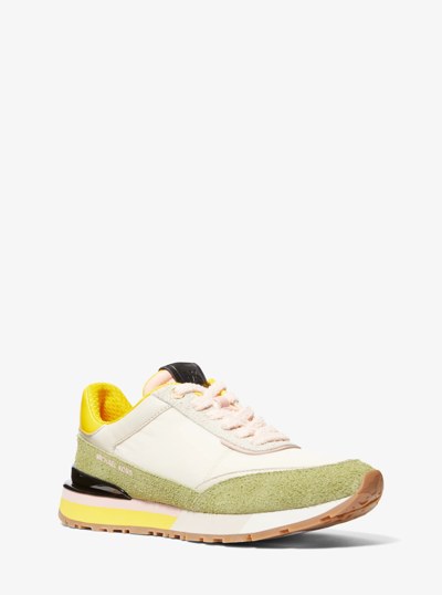 Nova Suede and Nylon Trainer in SMKY RSE MLT | Michael Kors