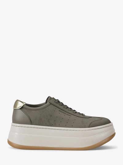 Hayes Leather Platform Sneaker in BIRCH | Michael Kors