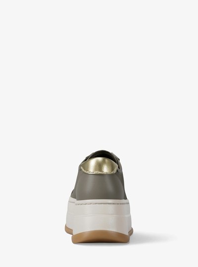 Hayes Leather Platform Sneaker in BIRCH | Michael Kors