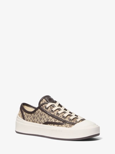 Jude MK2000 Logo Jacquard Sneaker in NATURAL | Michael Kors