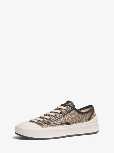 Jude MK2000 Logo Jacquard Sneaker in NATURAL | Michael Kors