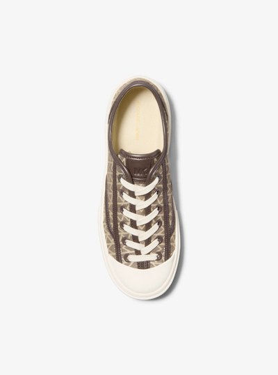 Jude MK2000 Logo Jacquard Sneaker in NATURAL | Michael Kors