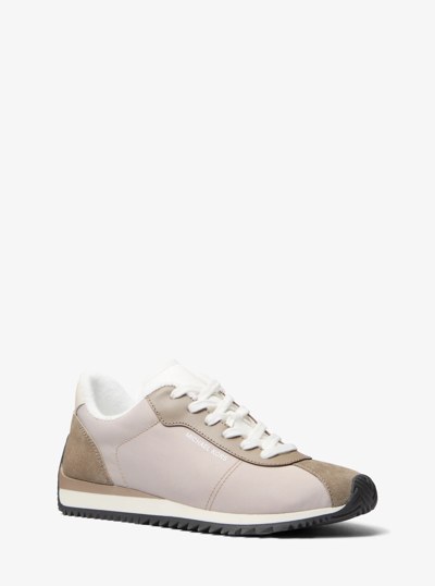 Rhodes Mixed-Media Trainer in CEMENT | Michael Kors