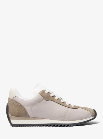 Rhodes Mixed-Media Trainer in CEMENT | Michael Kors