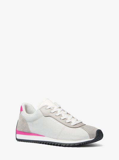 Rhodes Mixed-Media Trainer in LIGHT SLATE | Michael Kors