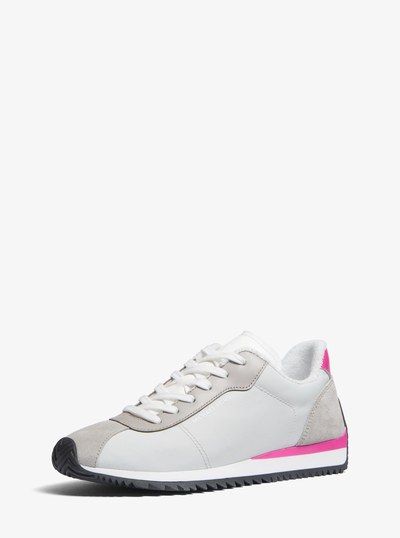 Rhodes Mixed-Media Trainer in LIGHT SLATE | Michael Kors