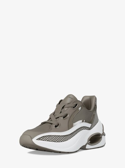 Toni Mixed-Media Sneaker in BIRCH | Michael Kors