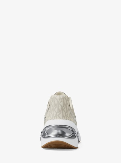 Toni Mixed-Media Trainer in VANILLA | Michael Kors