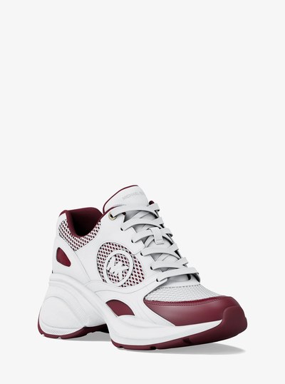 Zuma Leather and Mesh Trainer in MULBERRY | Michael Kors
