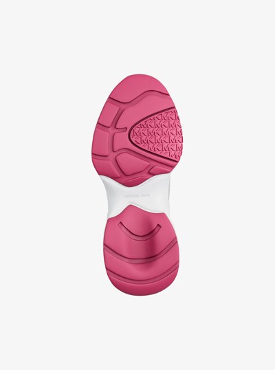 Zuma Leather and Mesh Trainer in WILD BERRY | Michael Kors