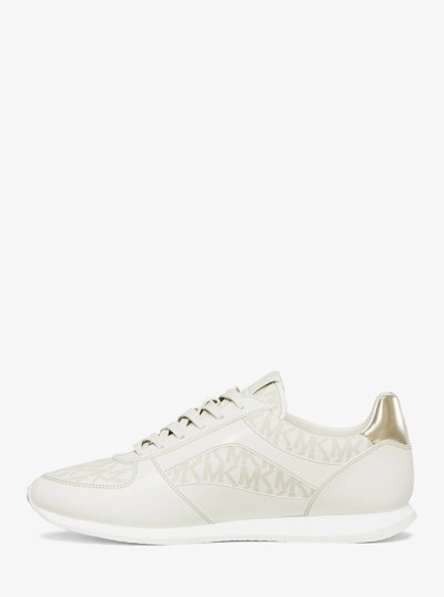Cindy Smooth and Signature Logo Trainers in EGGSHELL MULTI | Michael Kors