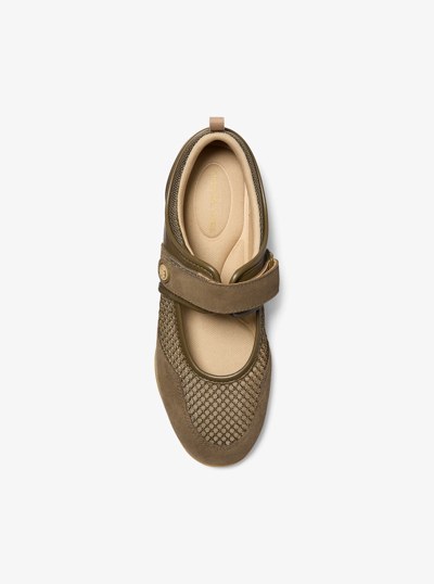 Kyler Mesh Slip-On Trainer in LODEN | Michael Kors