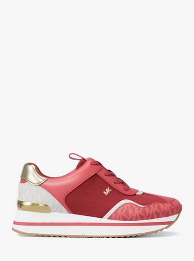 Raina Color-Block Mesh and Signature Logo Trainer in LT BRY SBT | Michael Kors