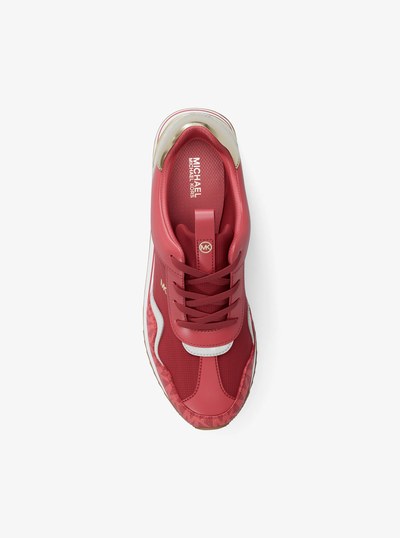 Raina Color-Block Mesh and Signature Logo Trainer in LT BRY SBT | Michael Kors
