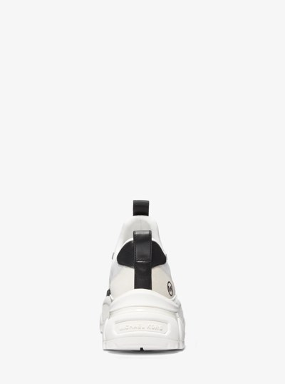 Darius Mixed-Media Trainer in WHITE/BLACK | Michael Kors