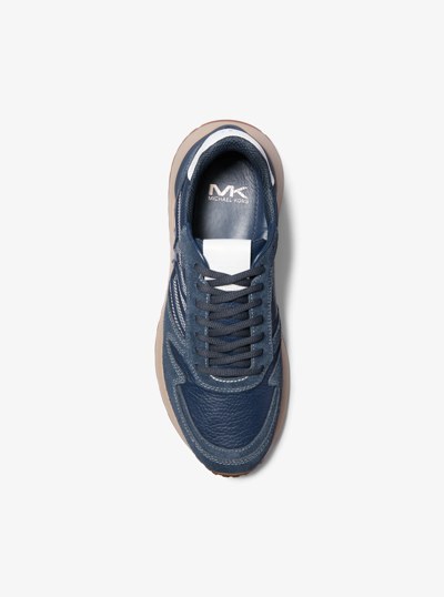 Dax Leather Trainer in NAVY | Michael Kors