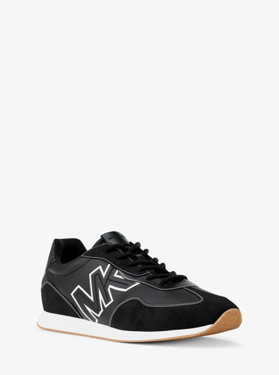 Essex Mixed-Media Trainer in BLACK | Michael Kors
