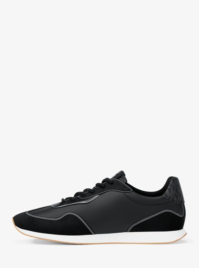Essex Mixed-Media Trainer in BLACK | Michael Kors