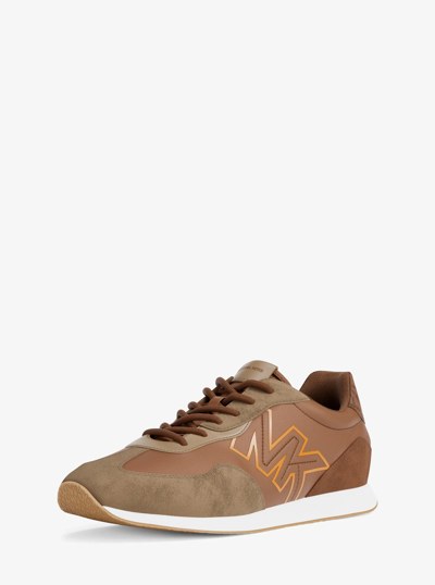 Essex Mixed-Media Trainer in LUGGAGE | Michael Kors