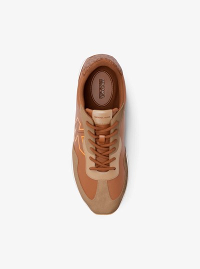 Essex Mixed-Media Trainer in LUGGAGE | Michael Kors
