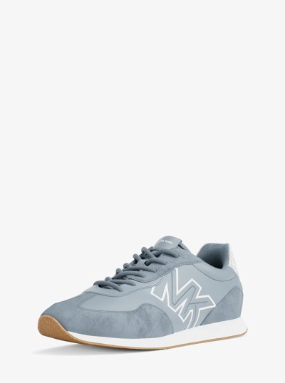 Essex Mixed-Media Trainer in PALE OCEAN | Michael Kors