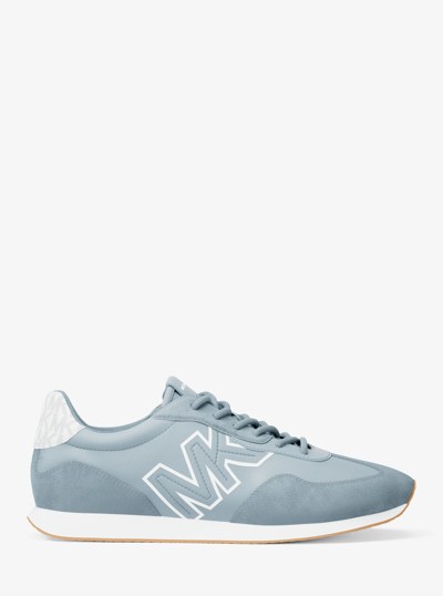 Essex Mixed-Media Trainer in PALE OCEAN | Michael Kors