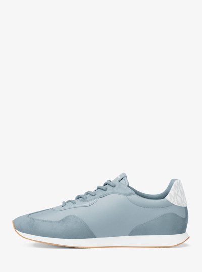 Essex Mixed-Media Trainer in PALE OCEAN | Michael Kors