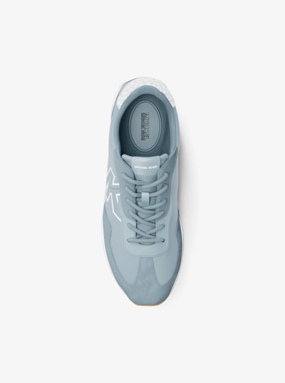 Essex Mixed-Media Trainer in PALE OCEAN | Michael Kors