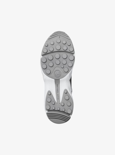 Jett Mixed-Media Trainer in OP WHT/BROWN | Michael Kors