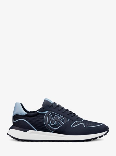 Dax Mixed-Media Trainer in LIGHT SKY | Michael Kors
