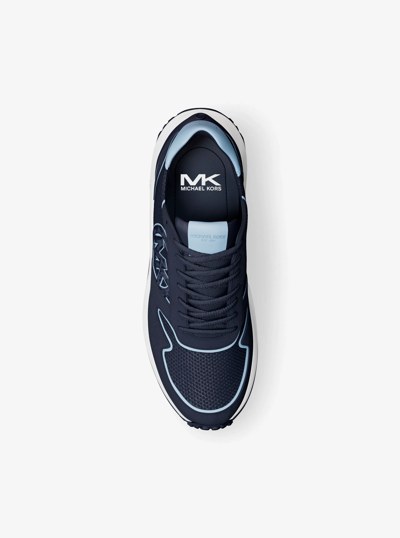 Dax Mixed-Media Trainer in LIGHT SKY | Michael Kors