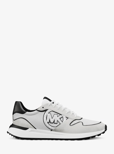 Dax Mixed-Media Trainer in BRIGHT WHT | Michael Kors