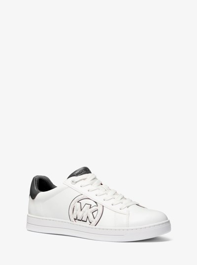Jacob Logo Embellished Lace-Up Sneaker in BLACK | Michael Kors
