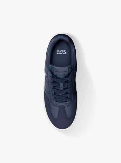 Kai Mixed-Media Sneaker in NAVY | Michael Kors